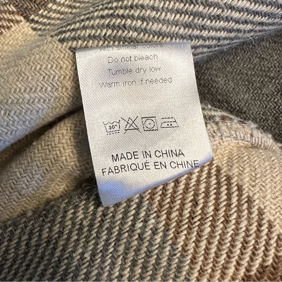 Grey Tan Plaid Checkered Shacket - Picture 13 of 14